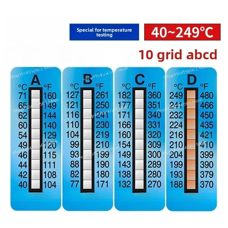 Professional UK-Imported Thermax Thermal Paper – 5/6/8/10 Grid TMC Test Sticker for Industrial Oven Temperature Inspection