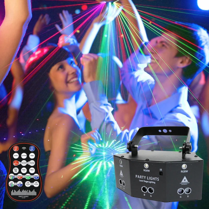 WZSTAR Factory Outlet RGBW 9 Eyes DMX512 LED Disco Party Events Projector Laser Show System Beam Laser Stage Light Equipment