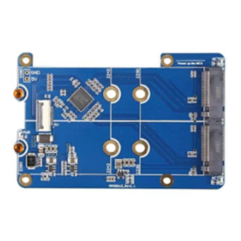 Für Pi 5 Double 2280 Raspberry Pi 5 Pcie zu M.2 Nvme Dual SSD Adapter Board HAT MPS2280D