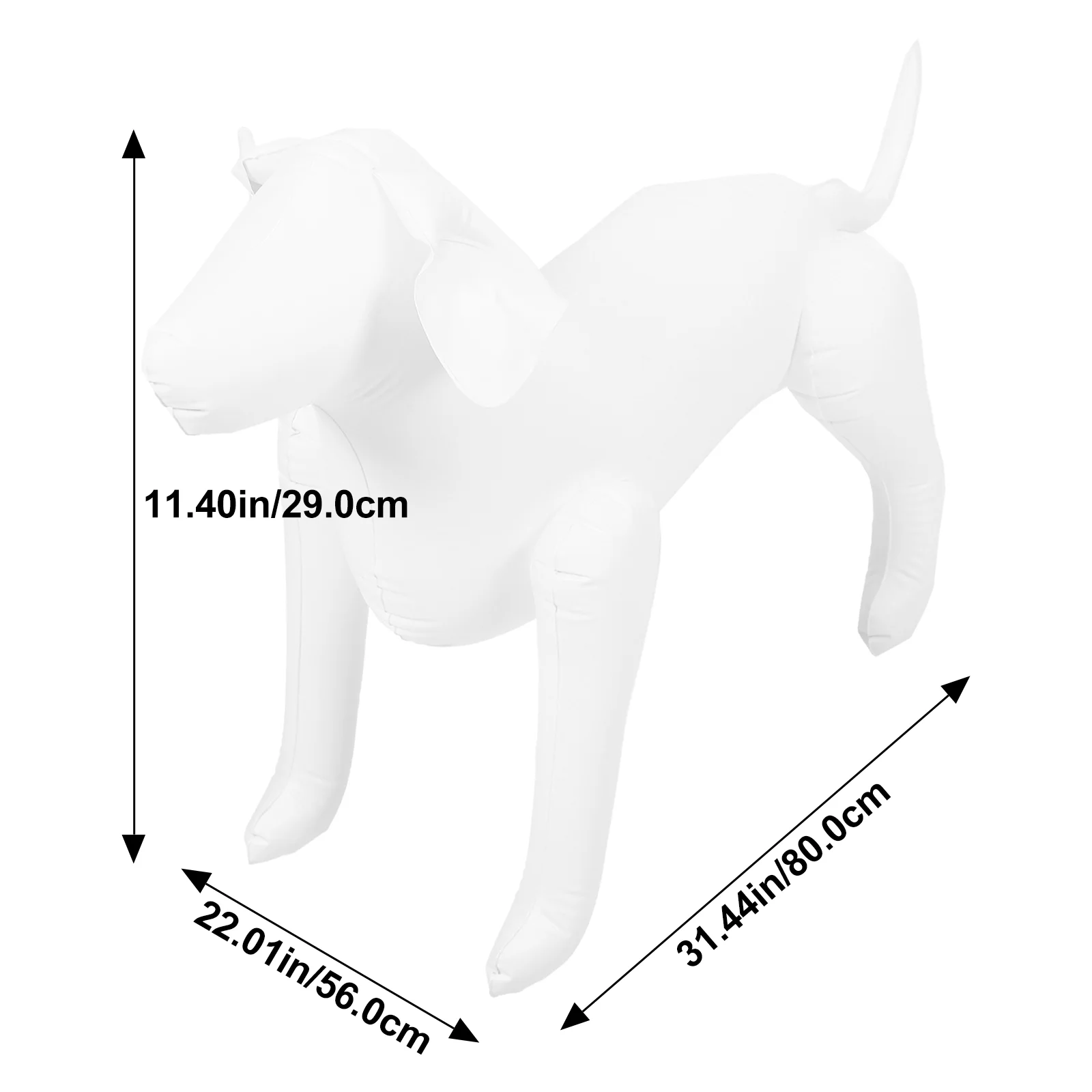 Costume Pet Clothing Model Shop Display The Dog Inflatable Mannequin White Stage Prop