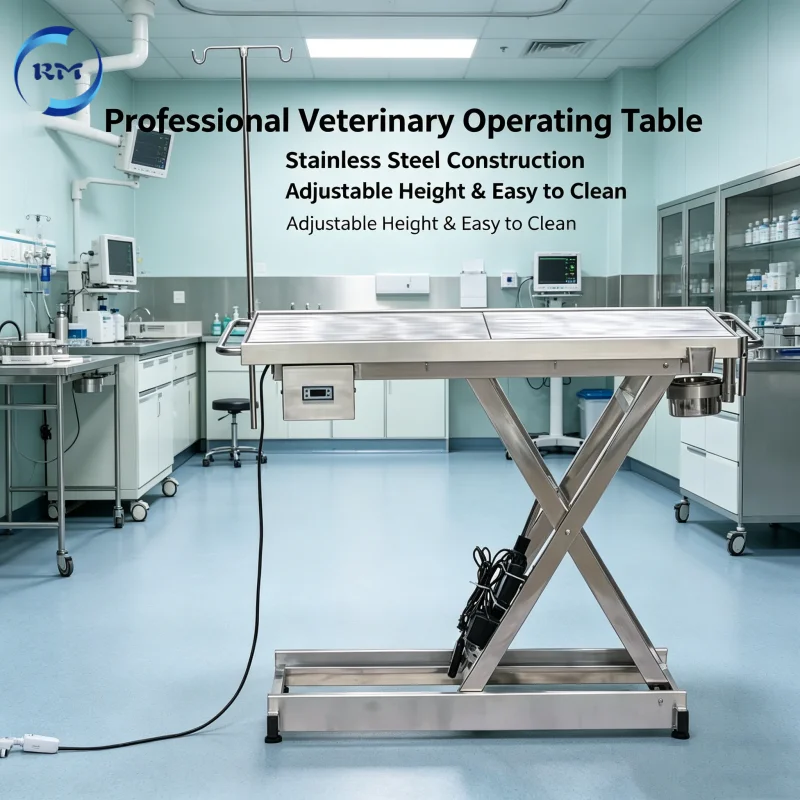 Anti Slip Integrated Vet Operating Table with Removable Sewage Collection Box for Veterinary Clinic Pet Surgical Care