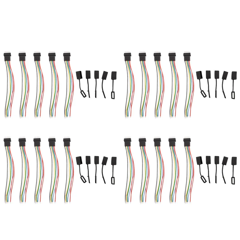 

MALI-20PCS RC Aircraft 6S Balance Head With Cap Extension Charging Cable Lead Cord 10Cm DIY For Li Po Battery