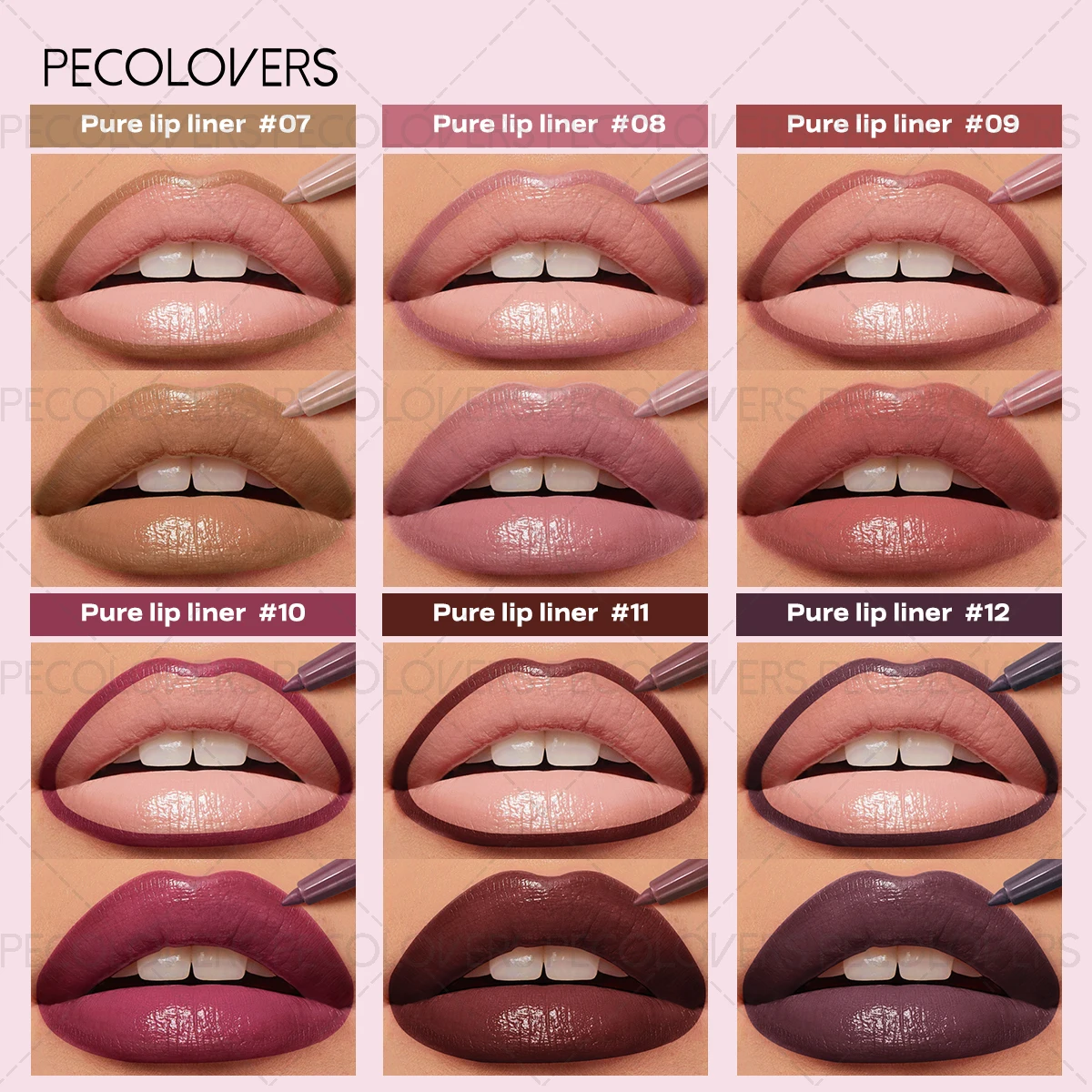 Matte Lip Liner Lipstick Pen, waterdicht, langdurig, niet plakkerig, natuurlijke lipmake-up-look, voor alle liptypes, perfecte cadeaus