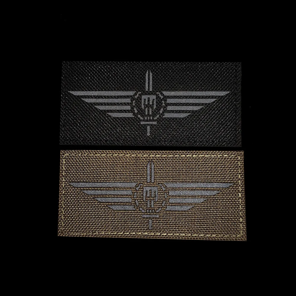 Flight Chest Strip Reflective Patch Tactical Morale Badge Backpack Sticker Top Gun Pilot Military Hook and Loop Patches Clothing