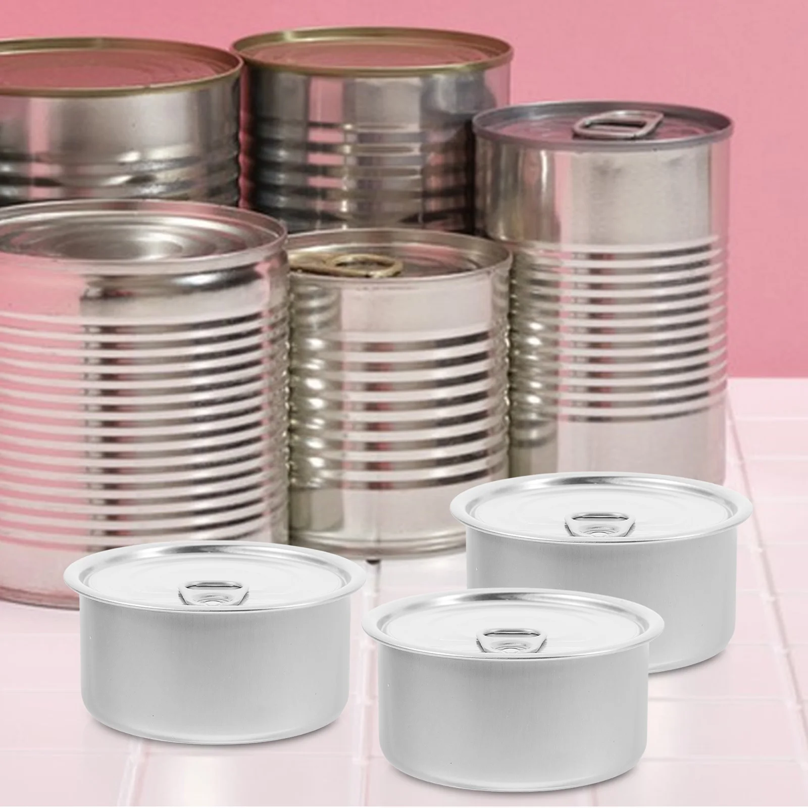 

10 pcs 180ml Aluminum Cans Empty Tins Tea Coffee Food Storage Travel Sealed Design Easy Open Cake Tin