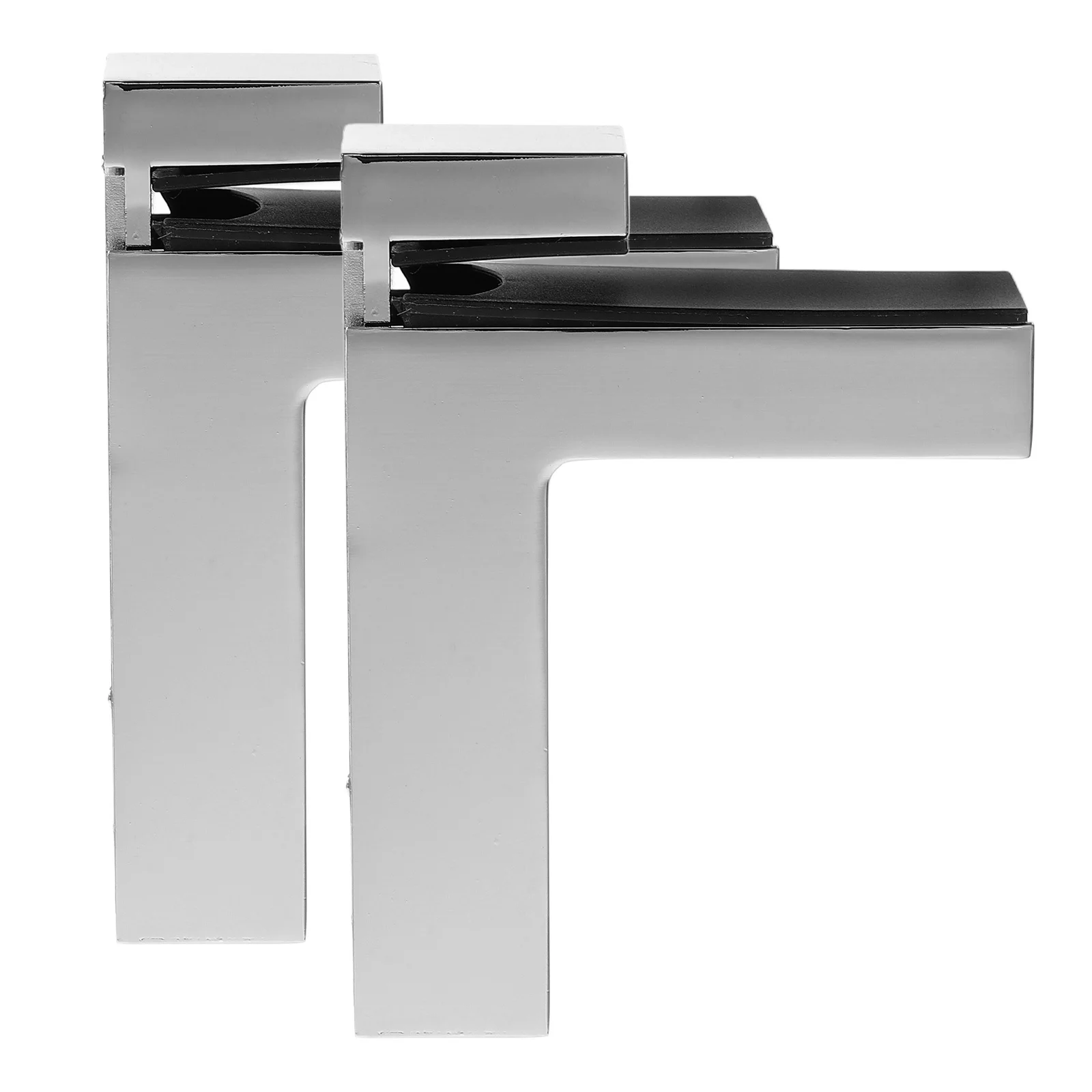 

2Pcs Glass Shelf Brackets Adjustable Zinc Alloy Clips Support Floating Shelves 3-36mm Wall Mount Heavy Duty Brackets