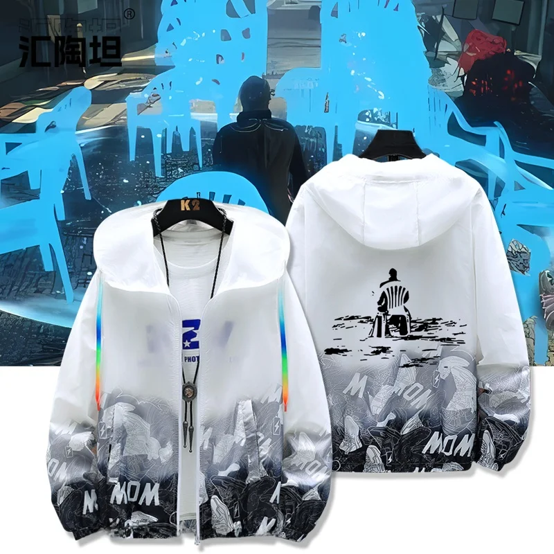 

5 Virgil Large Illn Plastic Chair Game Peripheral Sun Protection Clothing Outerwear Men's Summer Thin Trendy...