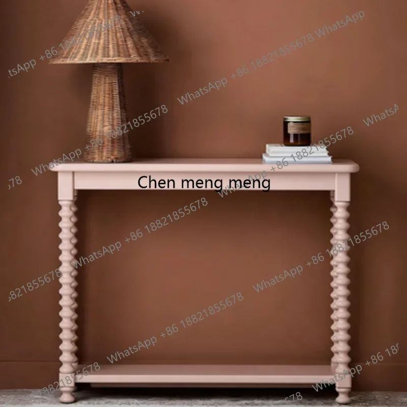 AB03 Mid Century Vintage Console Table Rustic Nordic Hallway French Console Table Aesthetic Glamour Muebles De Sala Furniture H