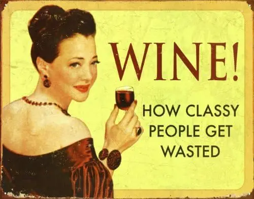 Unoopler BeerBucketsPLUS.com Wine How Classy People Get Wasted Tin Sign 8X12in sign