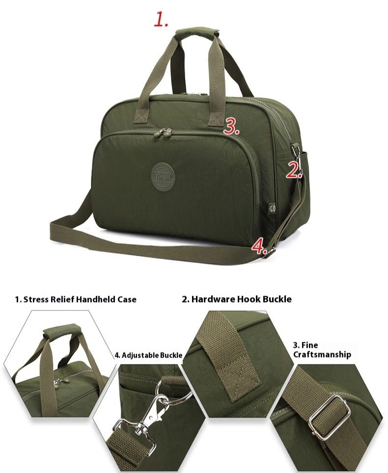 High Quality Casual Lightweight Durable Large Capacity Oxford Women Men Travel Tote Bags Handbag GYM Duffle