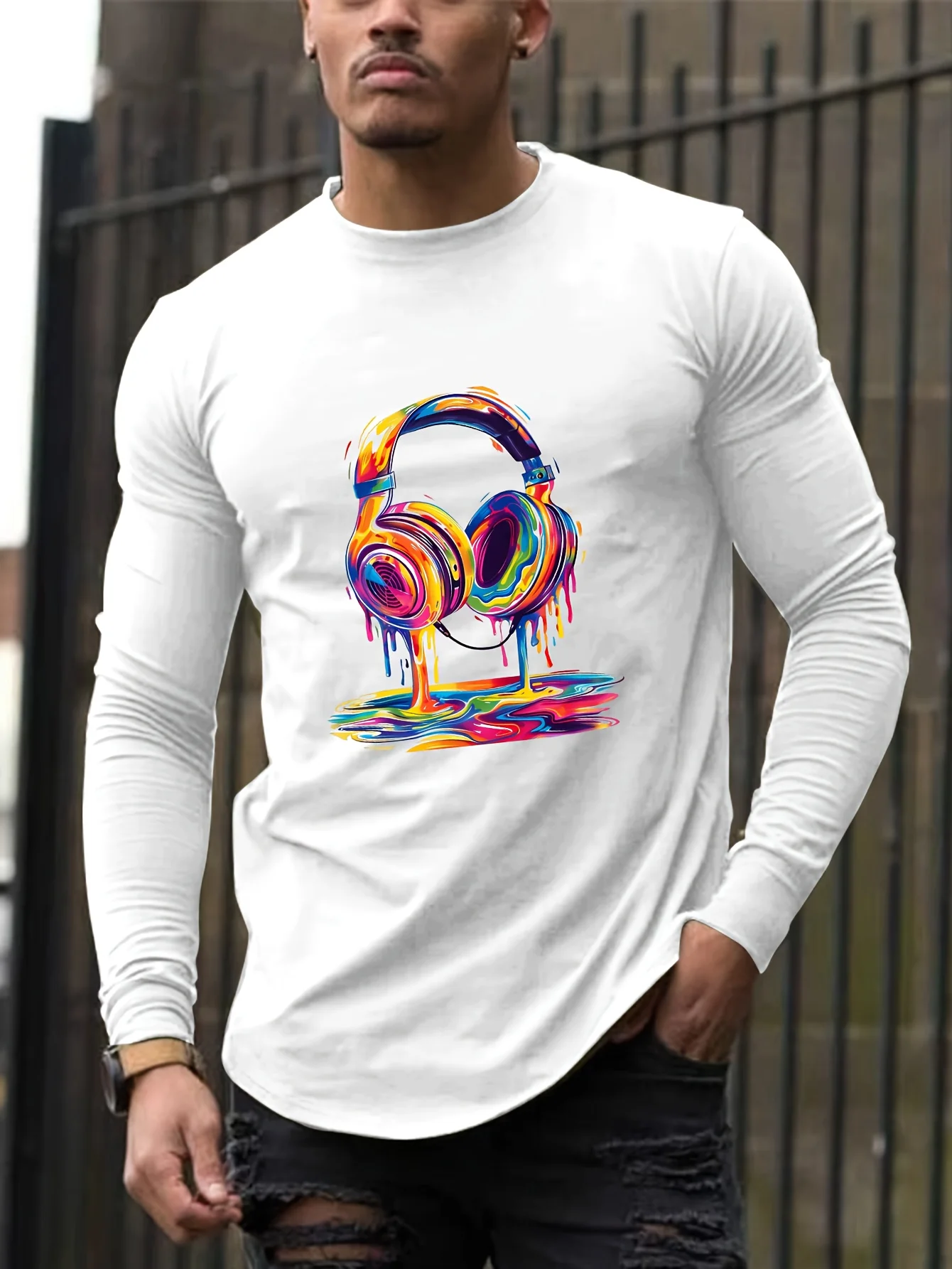 

Vintage T-shirt Male Summer Long 3d Wolf Print T Shirts Tops 2023 Men Cotton Streetwear Oversized Clothing O-neck Graphic Tees