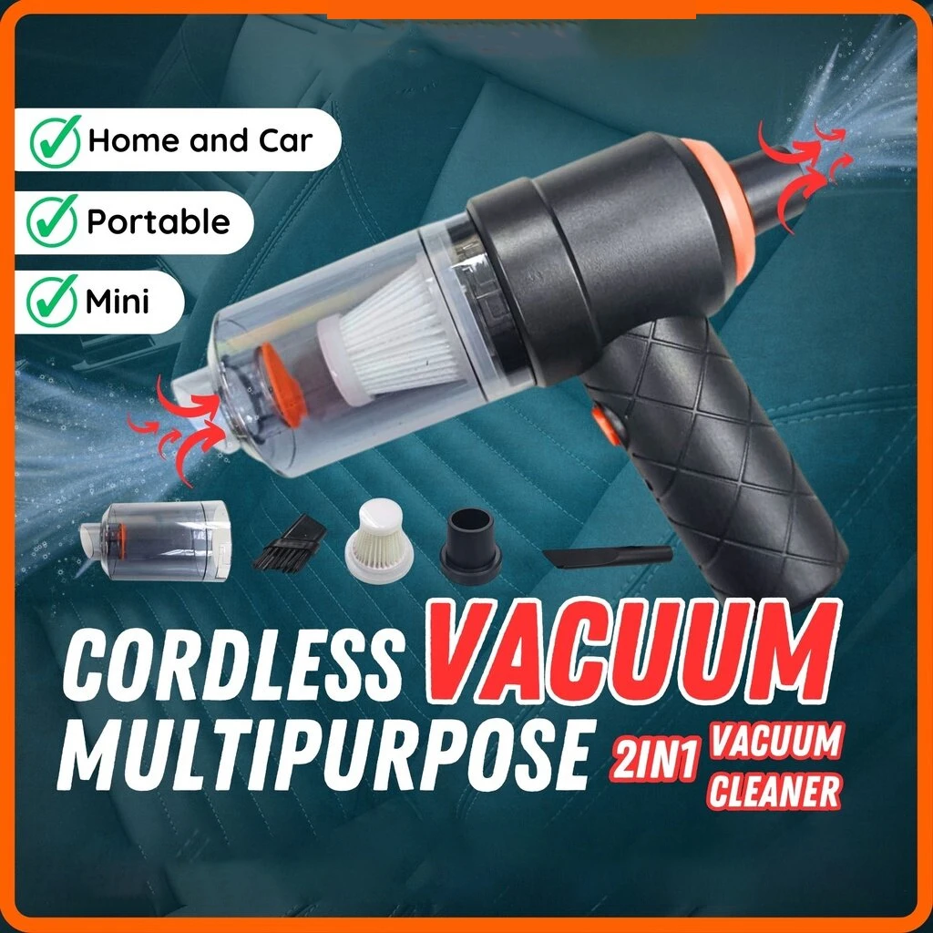 Vacuum Cordless Multipurpose 2in1 Vacumm Cleaner Home Car Portable Mini Hand  Air Blowing Dust Suction