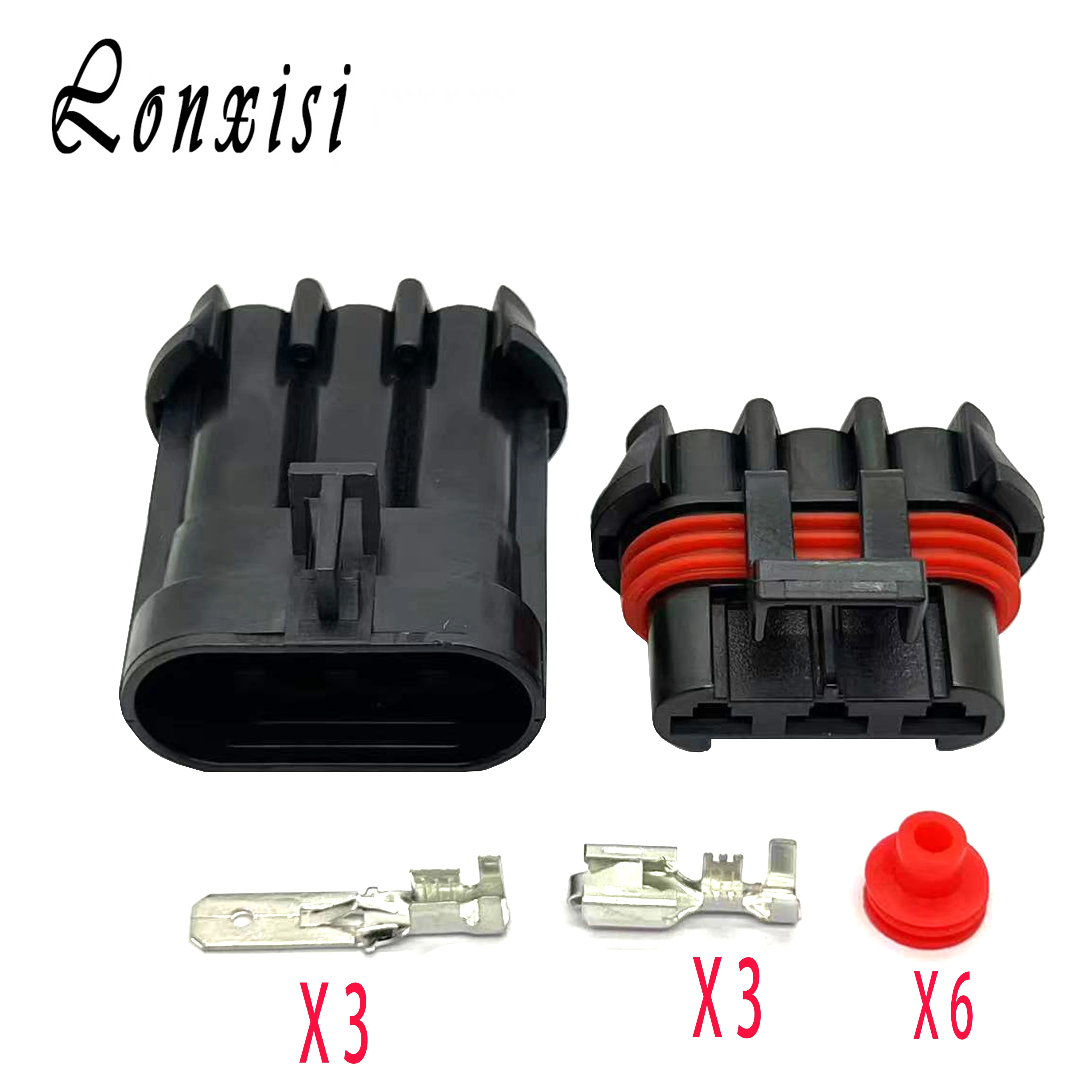 3 Pin 12124686 12124685 Waterproof Blower Connector Radiator Fan Motor Cooler Fan Socket For Buick Ford Chevrolet