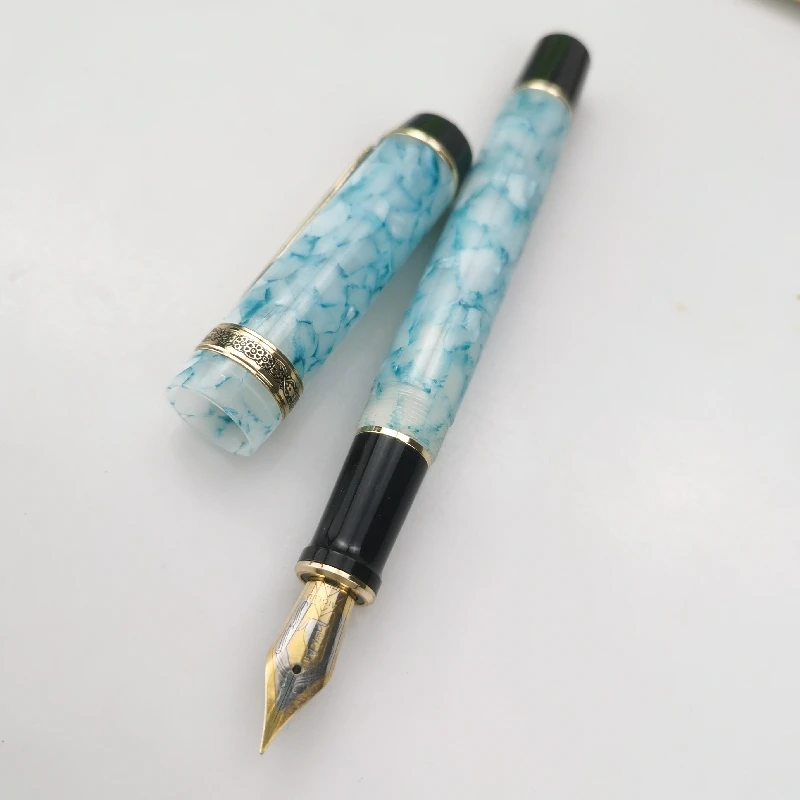 

KAIGELU 316/316A Resin Black Acrylic Iridium Fountain Pen F M 0.5 0.7mm Nib Ink Pens Stationery School Luxury Pen for Writing