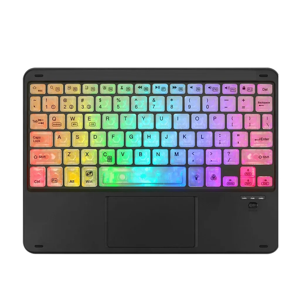 

Fashion RGB Light Bluetooth Keyboard Colorful Luminous Backlit Wireless Keyboard Universal Compact Portable Keyboard Travel