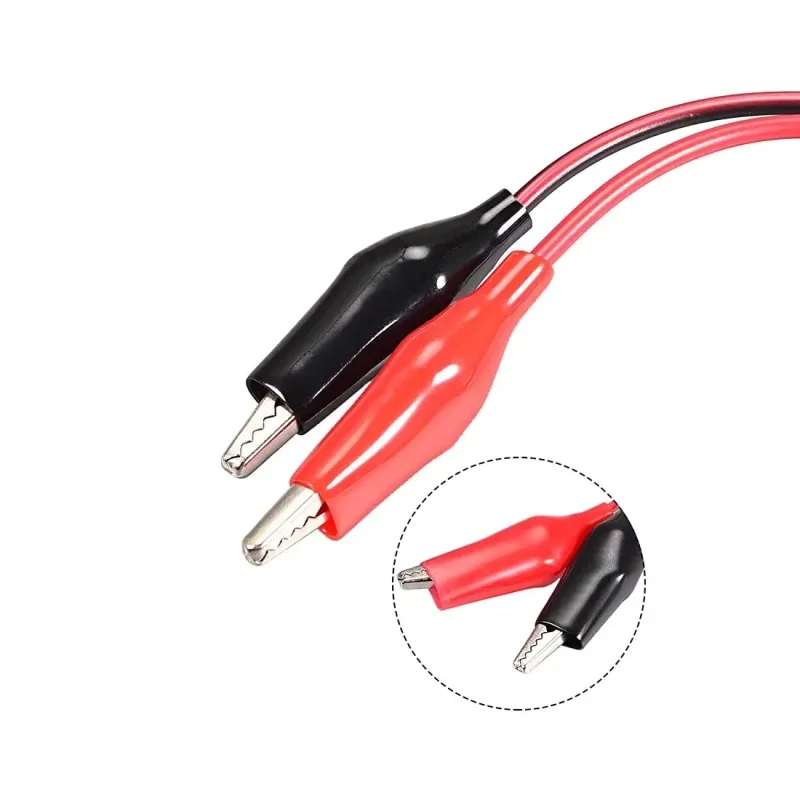 1PC 2 Alligator Clip to 1 Male or Female DC Power Plug Connector Adapter DC 5.5*2.1mm Clips Crocodile Test Leads image 2