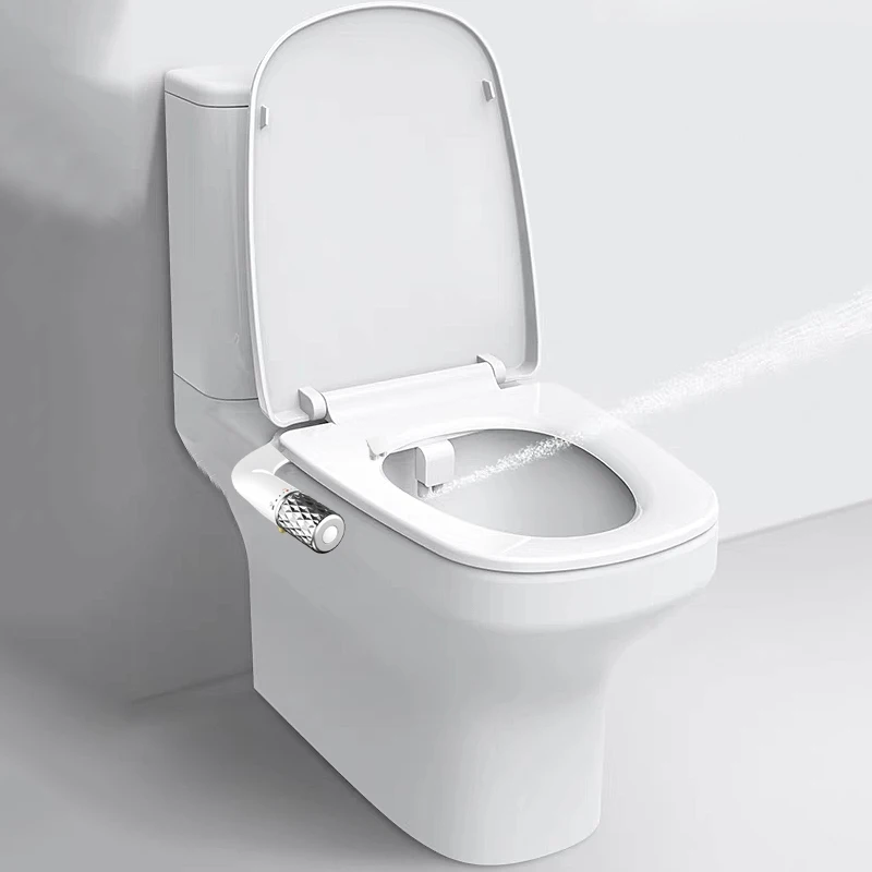 

Bidet Attachment Ultra-Slim Toilet Seat Attachment Dual Nozzle Bidet Adjustable Water Pressure Non-Electric Ass Spraye Europe Ru