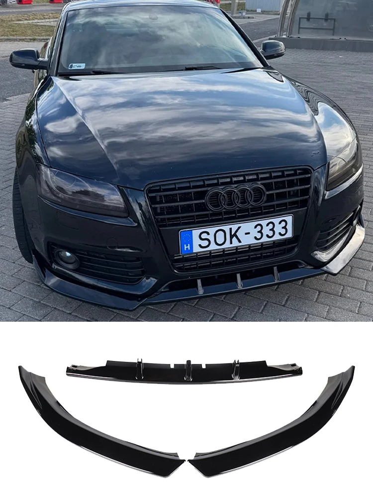 Fit Voor Audi A5 S5 B8 S-Lijn 2008 2009 2010 2011 Voorbumper Splitter Lip Diffuser Body kit Spoiler Guard - afbeelding 2