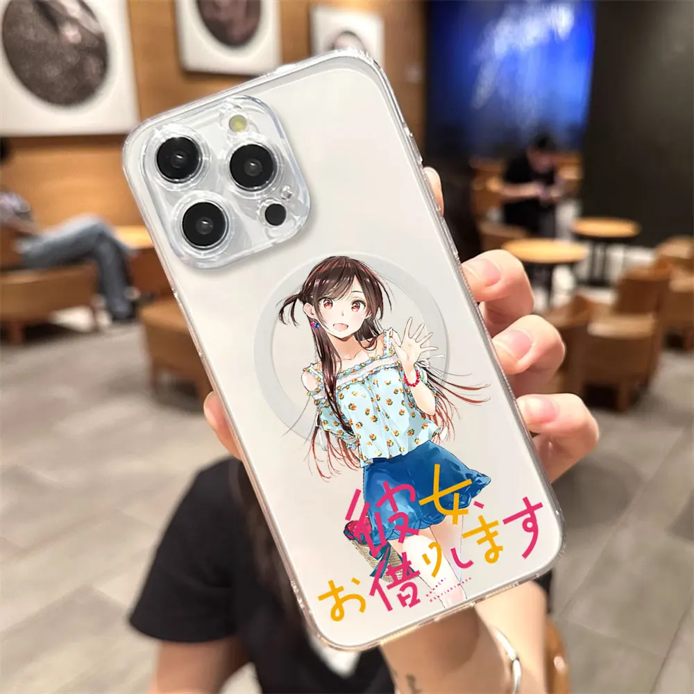 Cute C-Chizuru M-Mizuhara Phone Case for iPhone 12 11 13 14 15 16 Max Pro Plus Transparent Magsafe Magnetic Wireless Cover