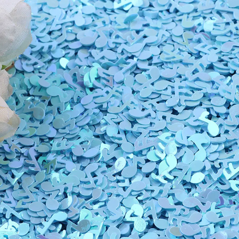 10g/20g/50g/10mm Musical Notation Sequins PVC Bulk Sequin Crafts Confetti Sequin Nail Art DIY Wedding Sewing Crafts Decoration