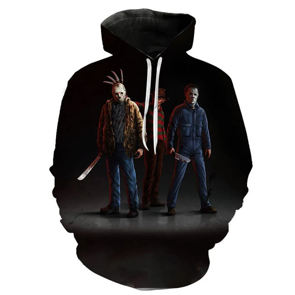 Autumn Horror Michael Myers 3D Print Hoodies Men Women Fashion Casual Sweatshirts Oversized Hoodie Pullovers Tracksuit Clothing