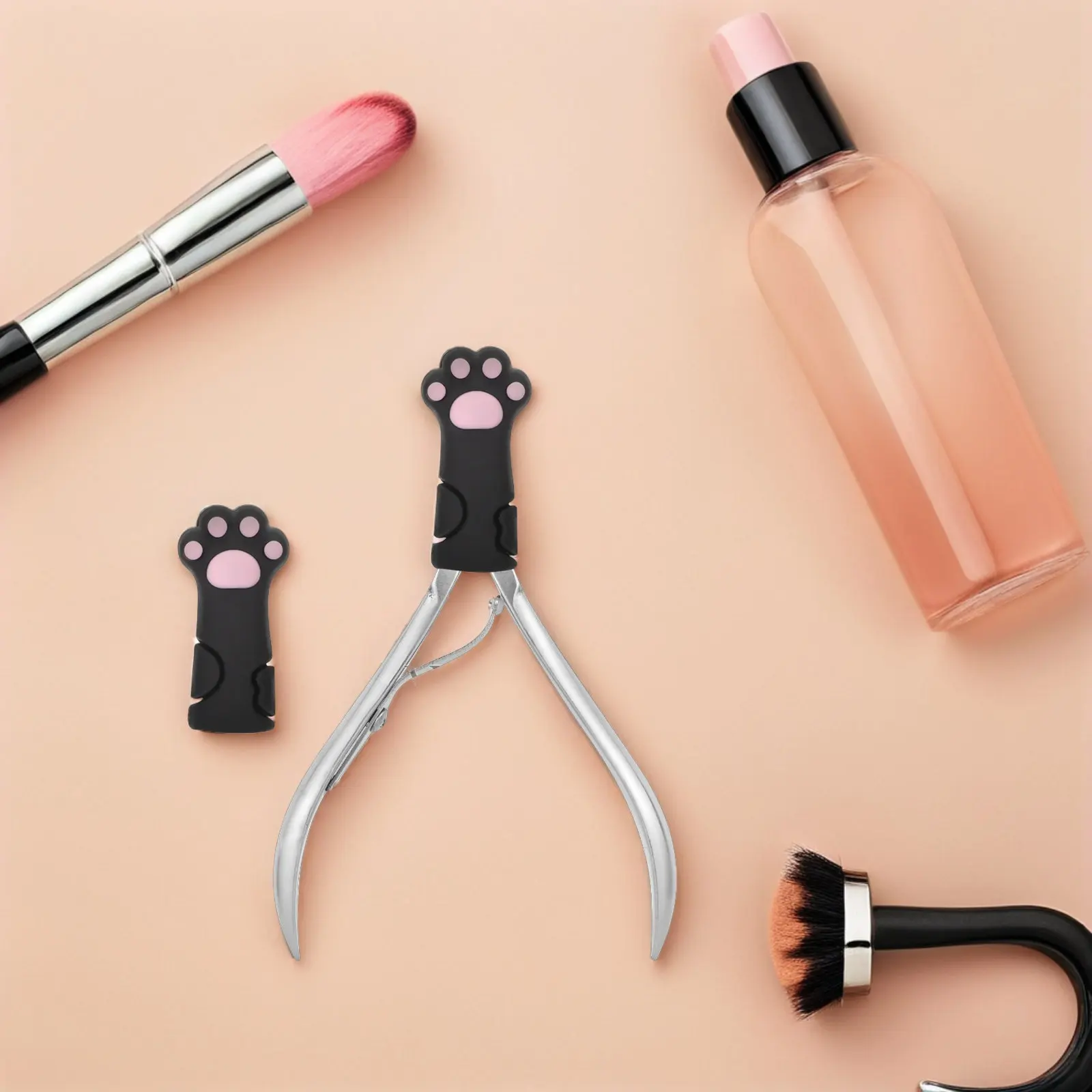 

10 шт. силиконовых защитных колпачков для маникюрных инструментов с дизайном кошачьей лапки, для кусачек для кутикулы, пинцетов и ножниц для педикюра