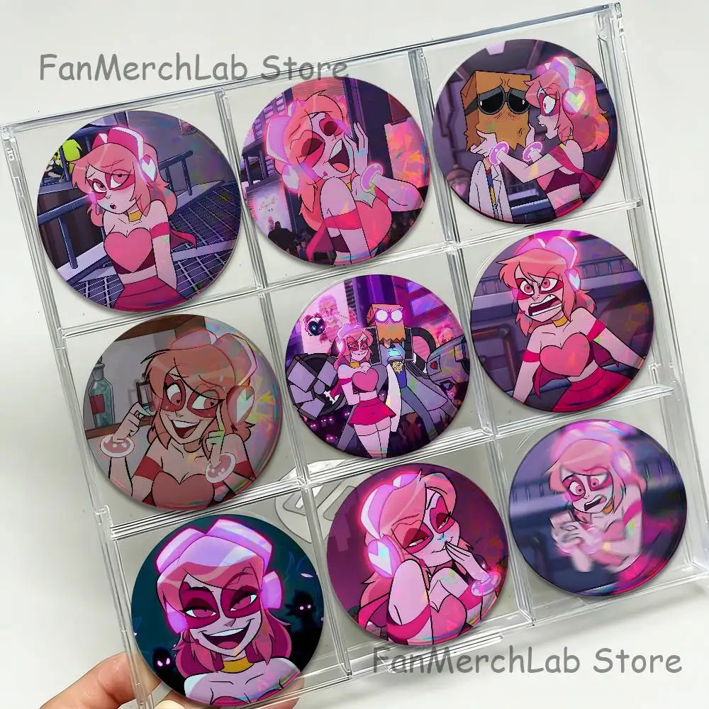 Miss Heed V-Villainous Anime Enamel Pin Badge Cartoon Round Brooch Accessories on Backpack Gifts
