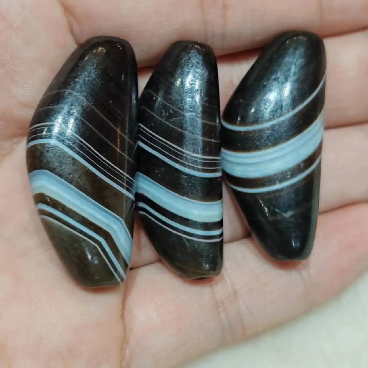 

Xizang National Style Natural Wrapped Silk Cow Horn Agate Beads Necklace Pendant Diy Accessories