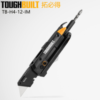 TOUGHBUILT TB-H4-12-IM Electrician's Folding Utility Knife With Bit Driver Pry Bar Double-ended 5-in-1 Hand Tool