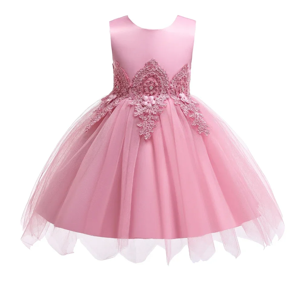 

6 Colors Children Dress Baby Princess Gauzy Ball Gown Pink Vestidos Wedding Party