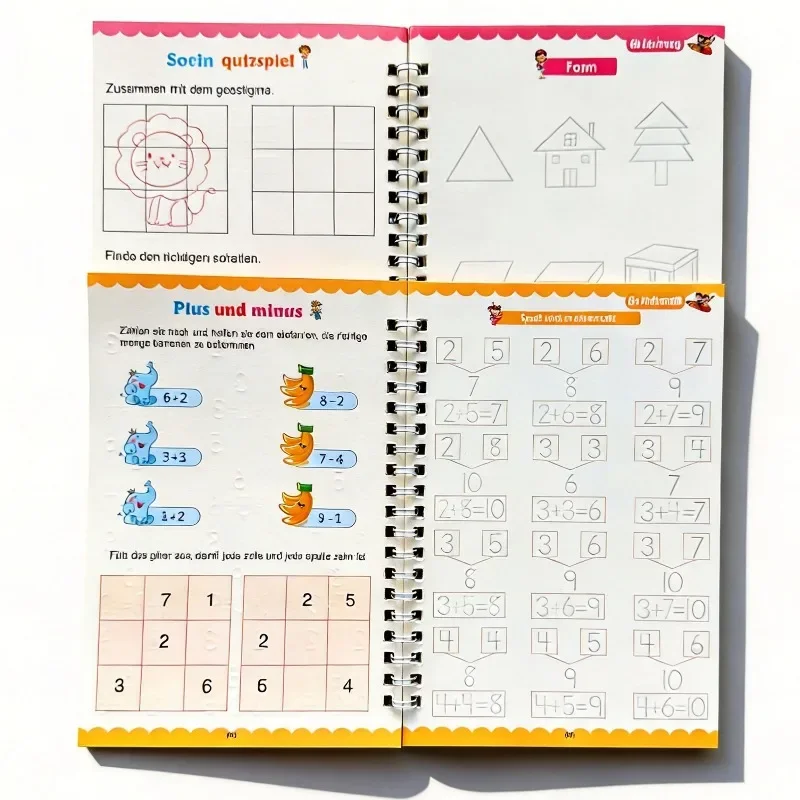 Russisches Alphabet Schreibübungsbuch, Kalligraphie-Übungssets, Alphanumerische Übungsbücher mit 4 Rillen – Detail 2