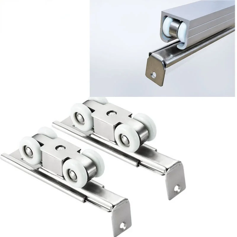 304 stainless steel hardware Slide Doors pulley,hanger roller,hanging rail wheels,High load-bearing,Sliding door track rail