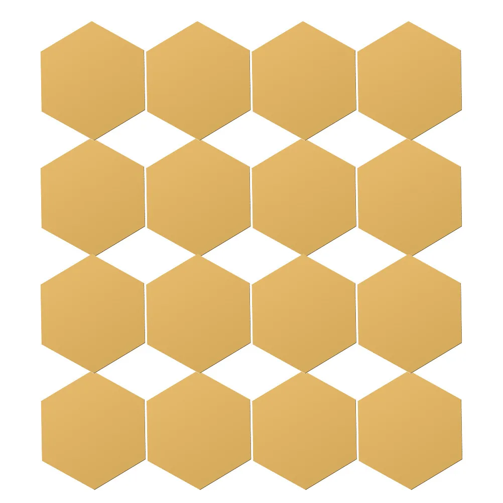 48Pcs Hexagonal Mirror Wall Stickers Acrylic Easy Install No Drill Self Adhesive Mirror Decals for Living Room Bedroom Home Wall