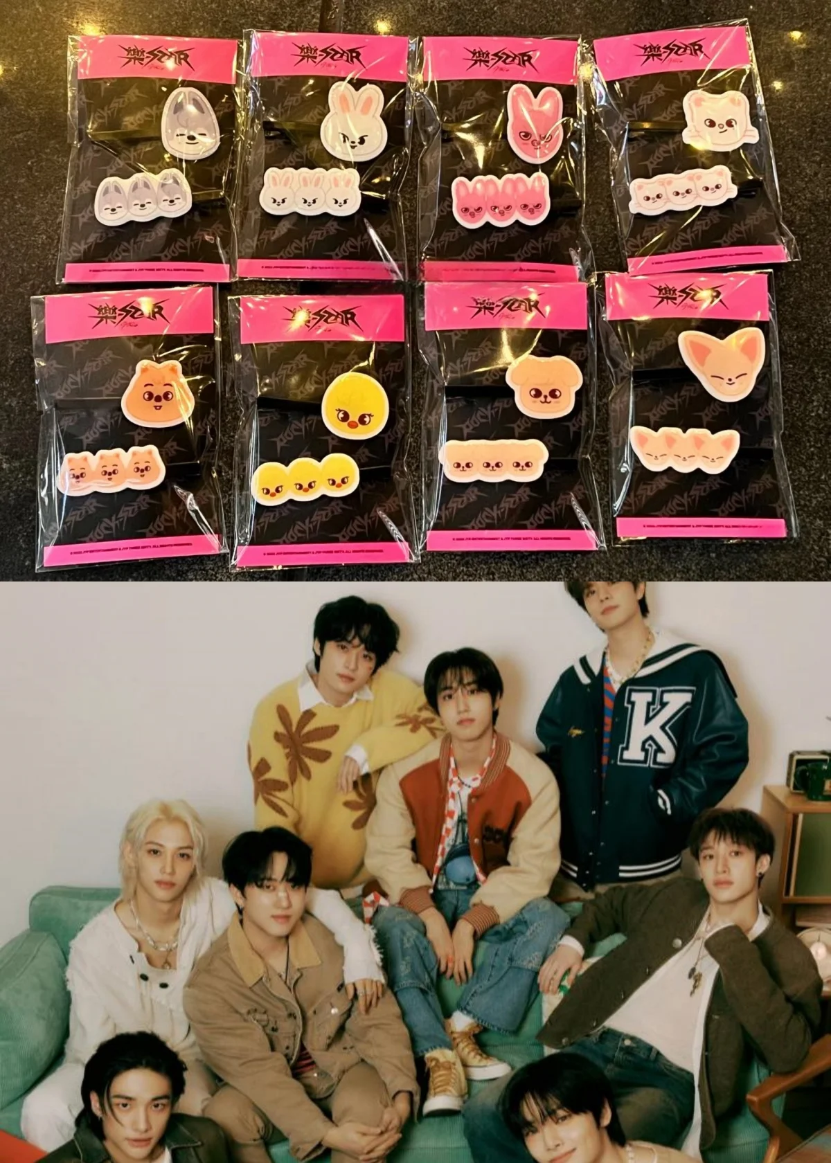 Exclusivo de estrella Kpop Idol BangChan LeeKnow Hyun-Jin Felix HAN Chang-Bin I.N SeungMin horquilla oficial de dibujos animados lindo BB HairClip