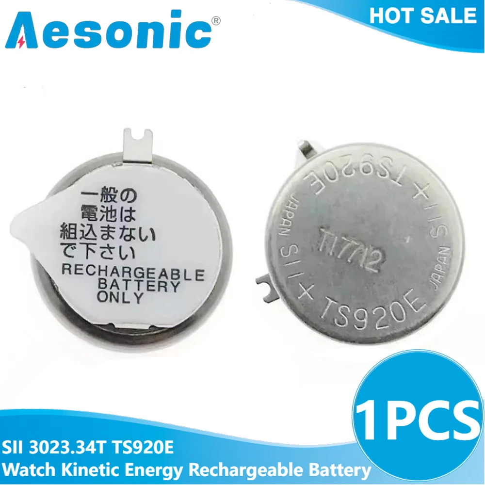 SII 3023.34T TS920E 3023-34T TS920 3023 34T TS920 for Seiko Watch Kinetic Energy Rechargeable Battery for V172, V173, V174 V175