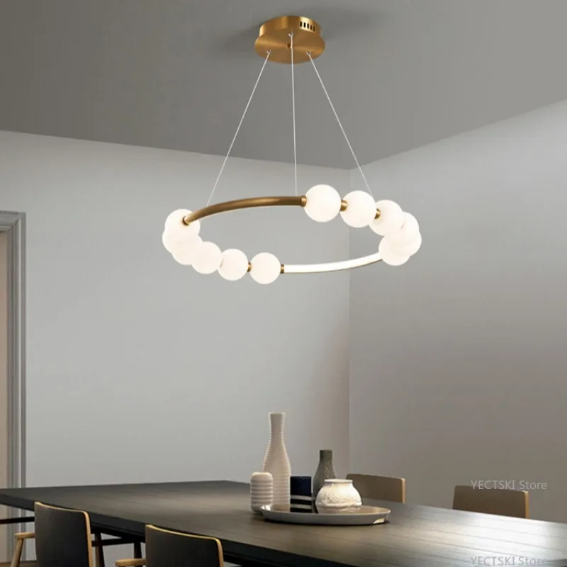 Moderne Minimalistische Restaurant Kroonluchter Woonkamer Slaapkamer Studie Creatieve Nordic Licht Luxe Mode Verlichtingsarmaturen