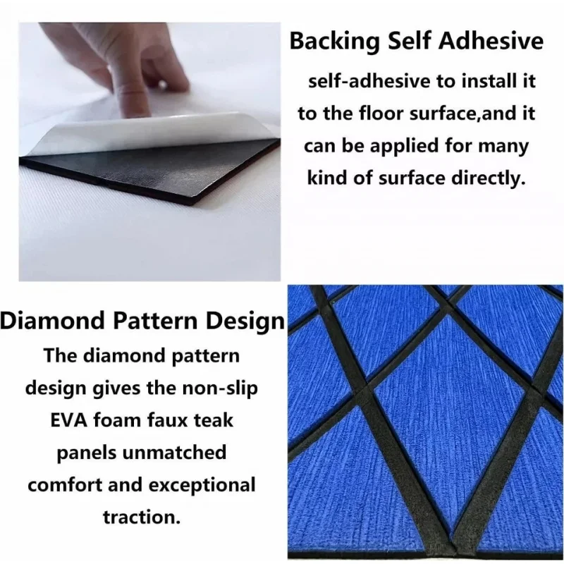 240cm x 60cm x 6mm(94.5''x23.62''x0.24'') Redluck Blueprint Antiderrapante EVA Barco Iate marinho nroom ou piso carava
