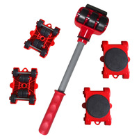 5pcs Furniture Lifter Mover Roller Mini Portable 360 Degrees Rotation Transport Tool Ergonomic Car Shape Sofas ABS Professional