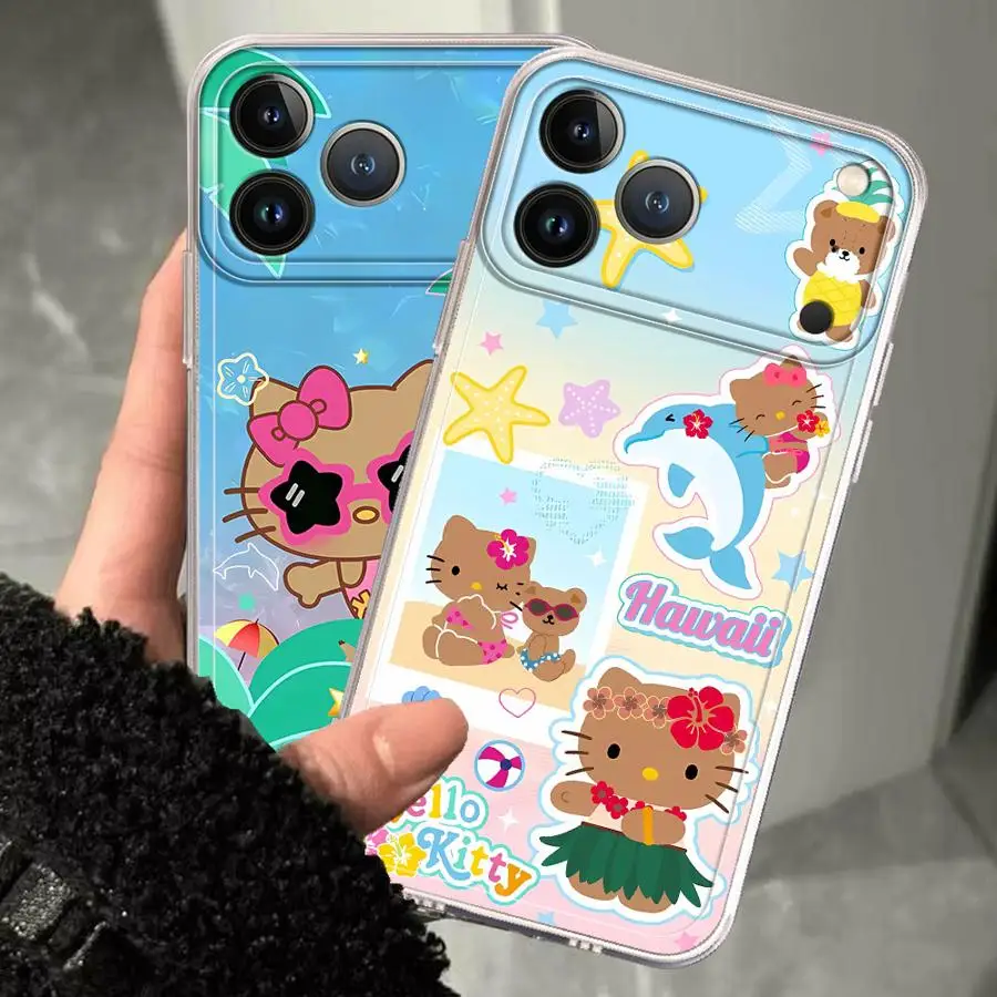 Cartoon Sanrio Hello Kitty Clear Phone Cover Case for Apple iPhone 17 Pro Max 12 17e 11 XS XR 15 16e 16 Air 14 Plus 13 Mini view 6