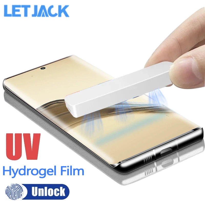 

UV Light Full Curved Hydrogel Film for Realme 14 13 12 11 10 Pro Plus Screen Protector for Realme P3 P2 P1 Pro Protective Film