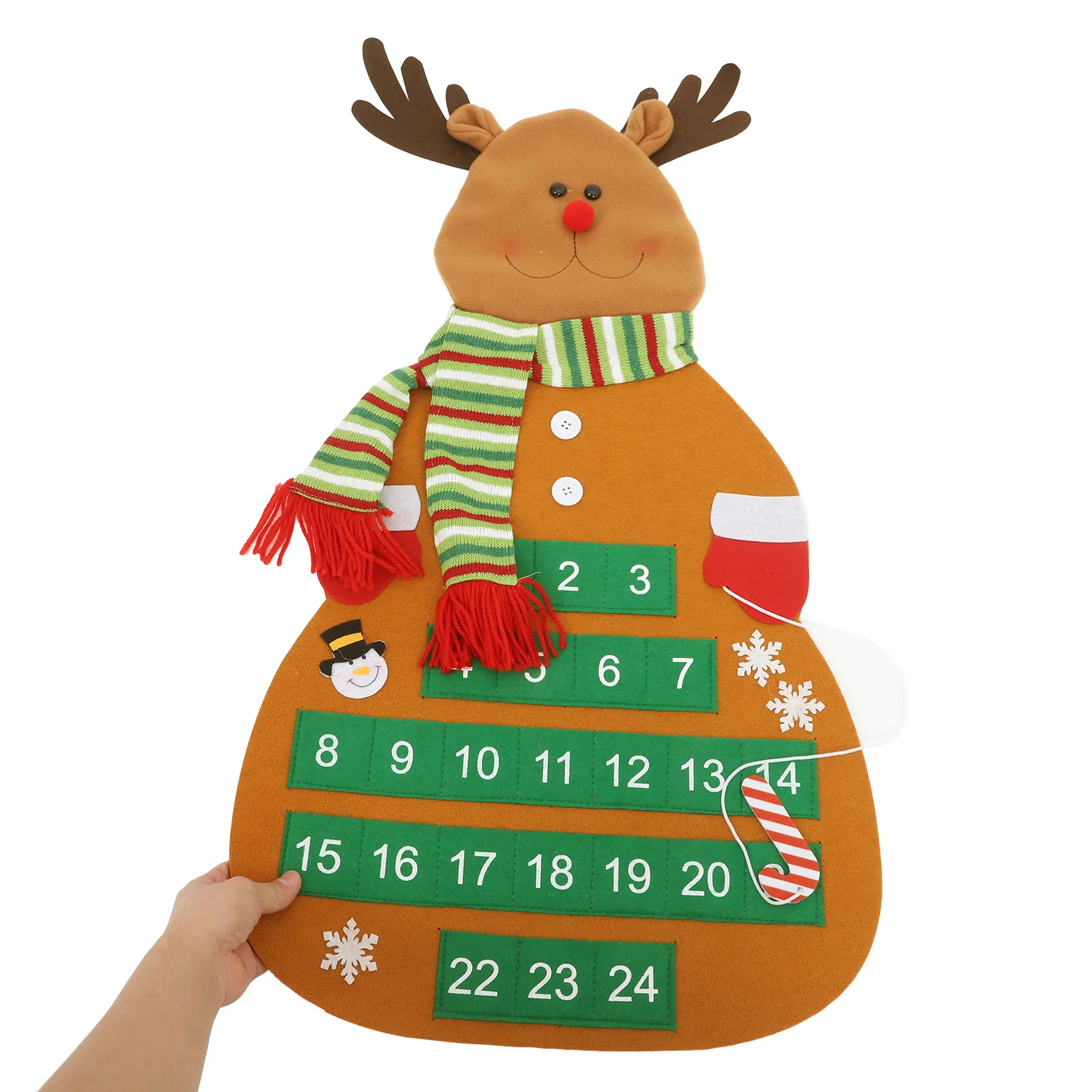 Cuenta regresiva al calendario de Adviento navideño Decoración navideña Calendarios de puerta delantera Navidad