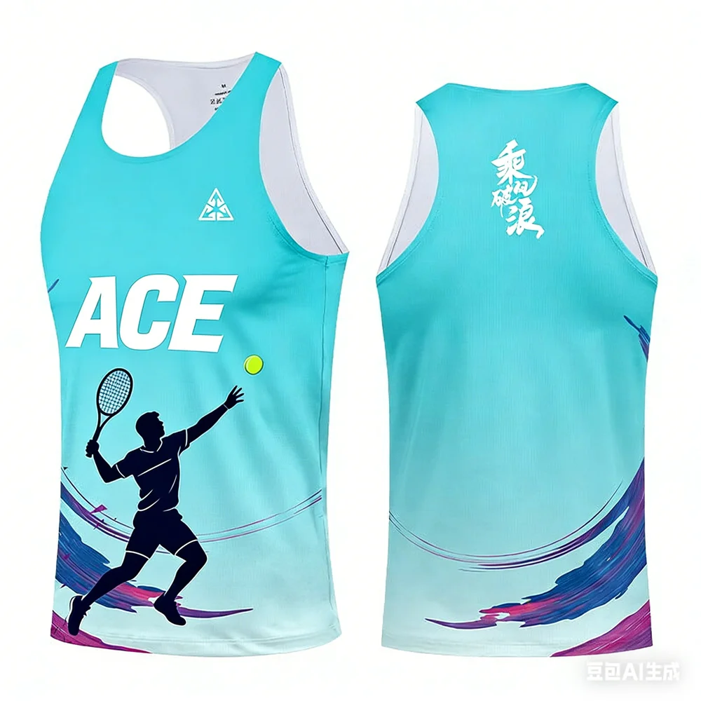 

Summer men's vest man 3D Quick Drying tank tops Outdoor Unisex Badminton vest Breathable men's clothing t shirt for man New vest