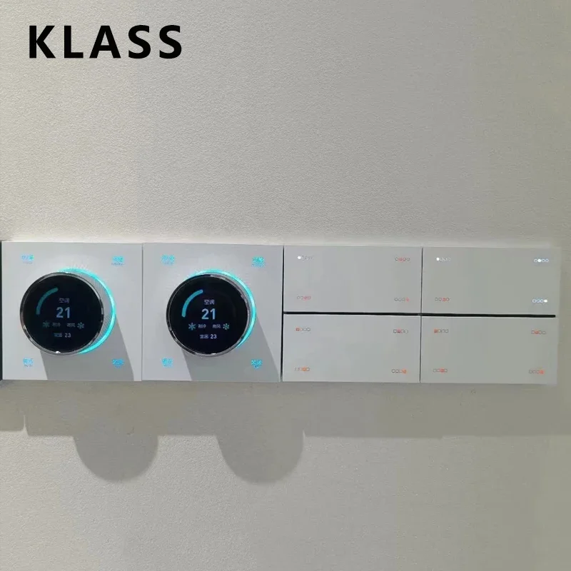 Klass tuya wifi zigbee interruptor de escurecimento 4way 8way interruptor de cena led 100 idiomas controle central casa inteligente 220v 16a cn; za