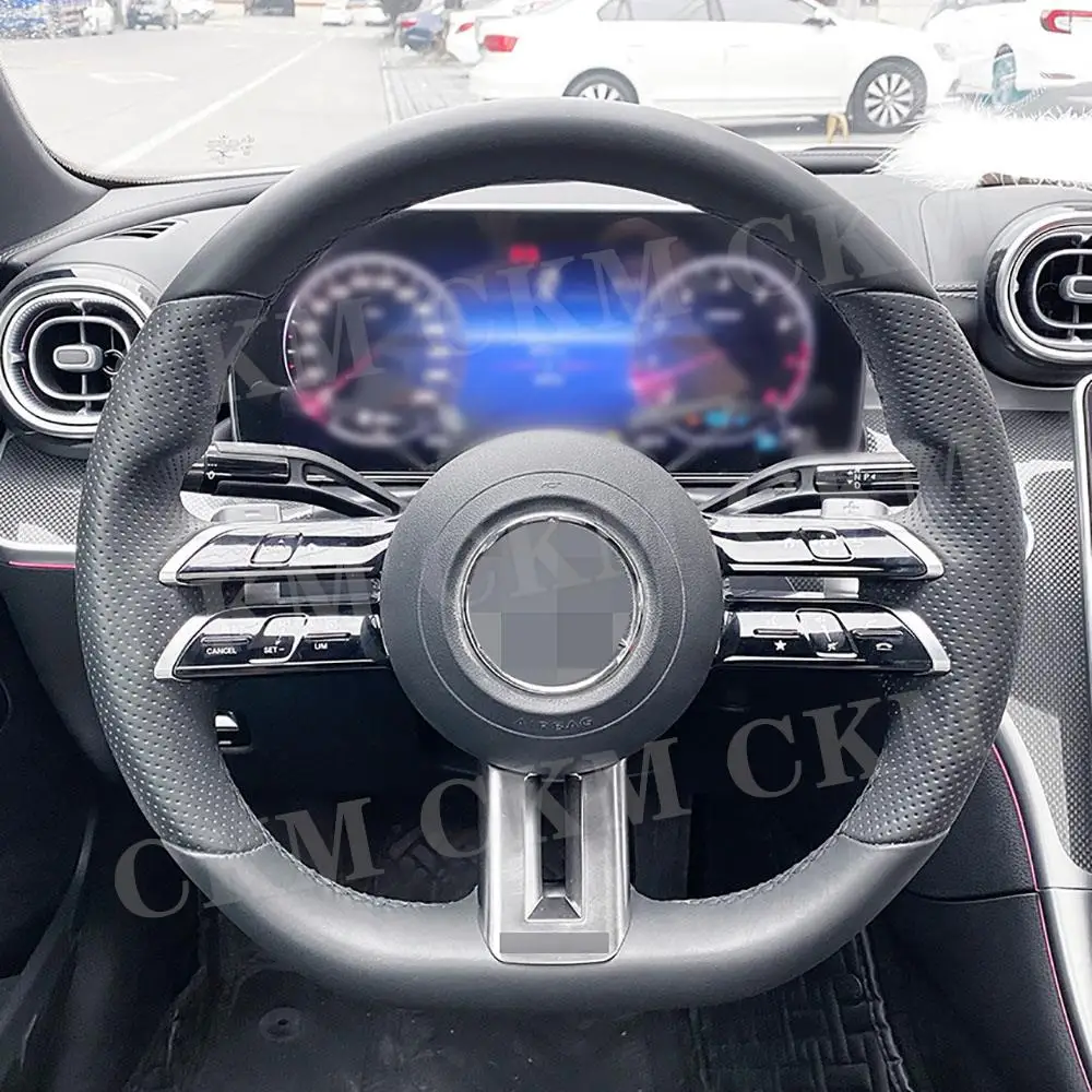 

Нижняя крышка рулевого колеса автомобиля для Mercedes Benz C Class E Class CLS Class S Class W206 W213 C257 W223 AMG Стайлинг автомобиля