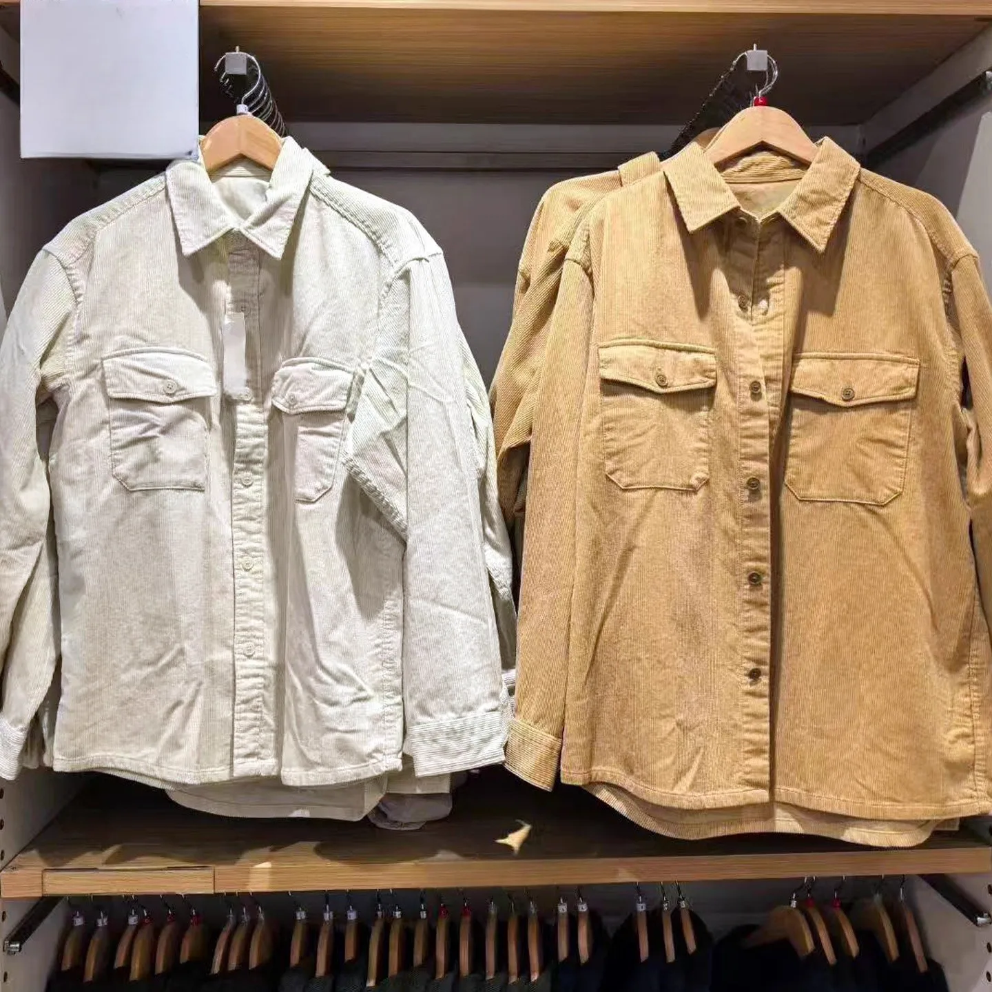 

Corduroy Workwear irt Long Sve Casual Vintage Japanese Sle Men's Women's Autumn Winter New Arrival Breathable Cotton