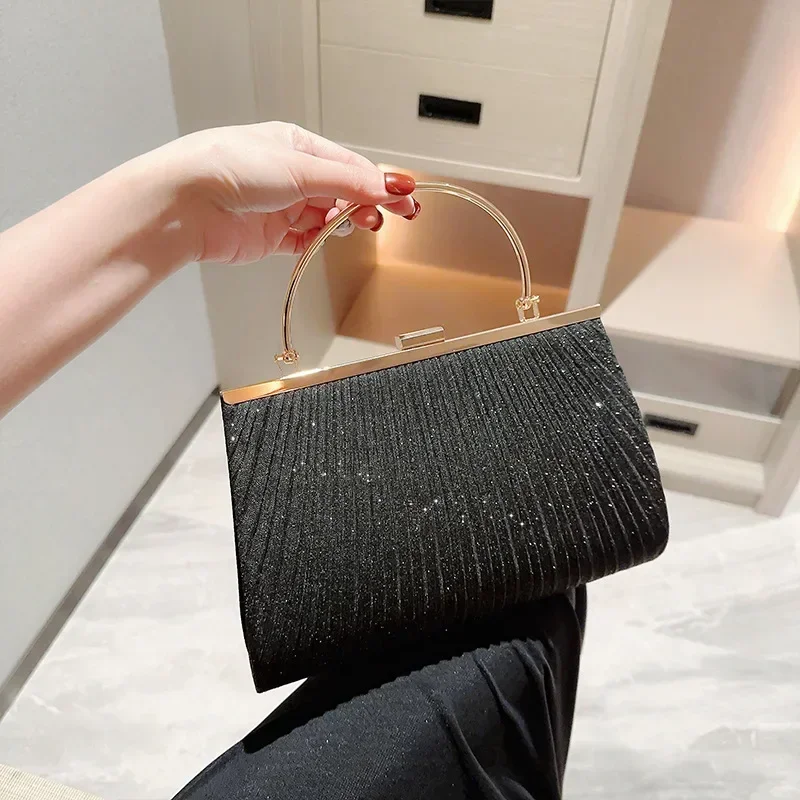 Luxury Moon Women Handbag Luxury Apricot Evening Clutch Bag Party Chain Shoulder Bag Female Sequin Wedding Purses and Handbags