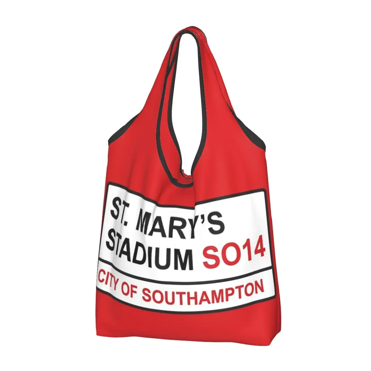 Southampton Football Team St. Mary's Stadium Street Sign Portable Tote Shopping Bags Foldable Shopper  Handbag Shoulder 