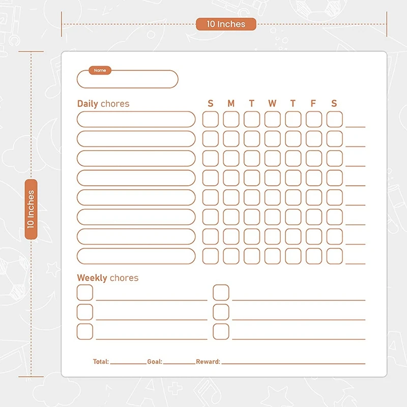 1 set droog uitwisbare karweigrafiek voor kinderen - 4 stuks droog uitwisbare gedragsgrafieken en 6 gekleurde markers met gum, beloningsgrafiek karweigrafiek