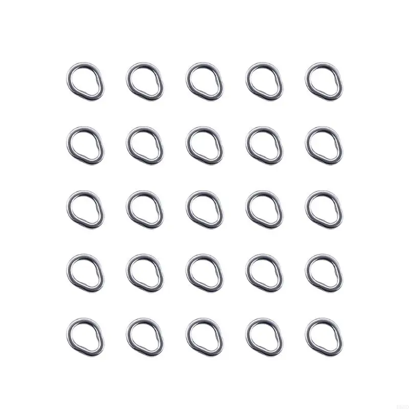 25Pcs Pear Fishing Rings Fishing Split Link Fish Lures Connectors