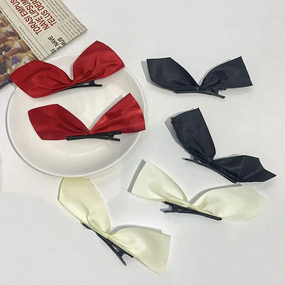 シルクキッズヘアピンプリンセスヘアクリップ子供バレッタ韓国カモノハシクリップ Jisoo ヘアクリップ女性ヘアピン弓ヘアクリップ